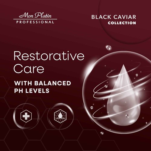 Mon Platin Professional Black Caviar Blonde Hair Shampoo - Intensive Moisturizing Shampoo for blonde, bleached, or Color Treated Hair - Special Antistatic Formula,SLS/Salt Free 500ML