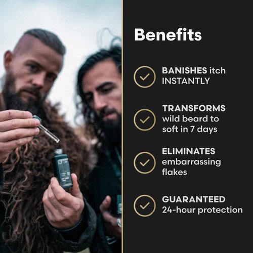 The Beard Struggle Tonic + Elixir Beard Oil Bundle - Silver Collection - Grooming Beard Oil - Softens, Moisturizers, and Strengthens Beard Growth - Pack of 2, Viking Storm
