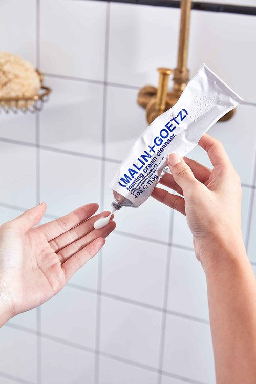 MALIN+GOETZ Foaming Cream Cleanser | Gentle Daily Cream-to-Foam Face Wash with Jojoba Milk, Prebiotics + Ceramide-Rich Glycolipids | Non-Stripping, pH-Balanced Formula | Vegan + Cruelty-Free (4 Fl Oz)
