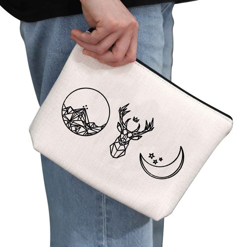 G2TUP Book Series Symbols Makeup Bag Novels Fan Gift Fantasy Fiction Cosmetics Bag Book Lover Gift s Zipper Travel Bag