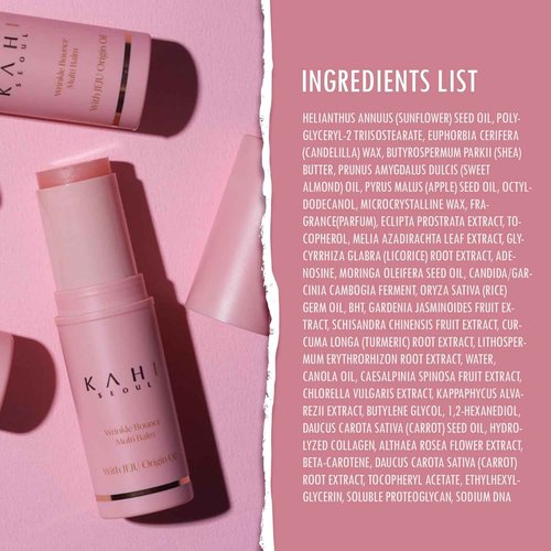 KAHI Wrinkle Bounce Multi Balm - DUO EDITION | All-in-One Hydrating Balm Eye Cream Make Up Base & Moisture Stick | Daily Moisturizer Stick with Salmon-derived sodium DNA (0.32 oz - Pack of 2)