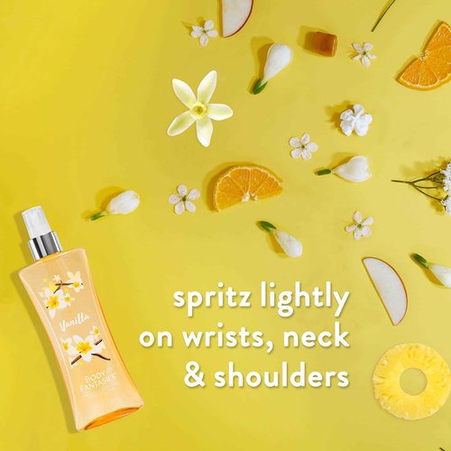 Body Fantasies Signature Fragrance Body Spray, Vanilla, 8 fl oz (Pack of 2) & Signature Fragrance Body Spray, Cotton Candy, 8 Fluid Ounce