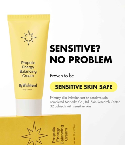 BY WISHTREND Propolis Energy Balancing Cream | 10% Propolis, Face Care for Oily Skin, Improves Skin Barrier, Rich in Antioxidant, Lightweight Texture, Probiotics Moisturizer 1.69 Fl Oz