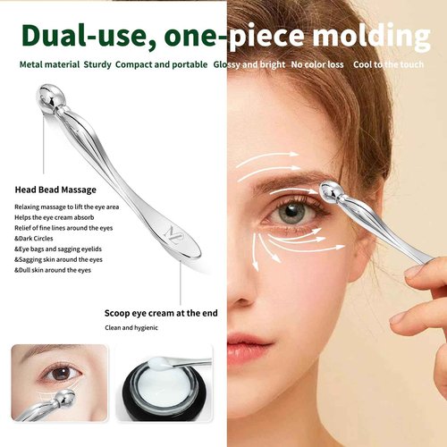 LeMeeOly 2Pcs Gua Sha Facial Tools Stainless Steel, Detailer GuaSha Set for Face Neck, Natural Skin Care Metal Gua Sha Lymphatic Drainage Face Massage Tool, Gift for Women (Detail Guasha Set)
