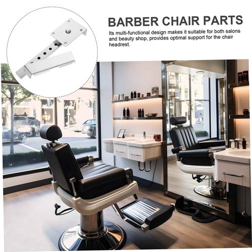 MERRYHAPY Salon Chair Headrest Bracket Replacement Durable Iron Headrest Support for Barber and Salon Chairs Ergonomic Design for Comfortable Use Easy Installation Barber Chair Accessory