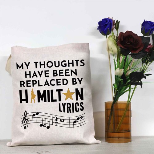 GJTIM Musical Gift Musical Lyrics Gift Talk Less Smile More Travel Bag(Lyrics Tote)