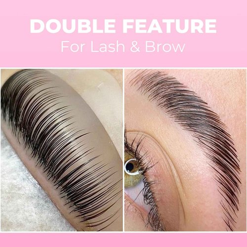 Libeauty Salon Choice Lash Lift Glue Balm, Super Sticky for Brow Lamination and Eyelash Perm, Gentle Fragrance, Water Soluble, Brush Included, Pink Peach
