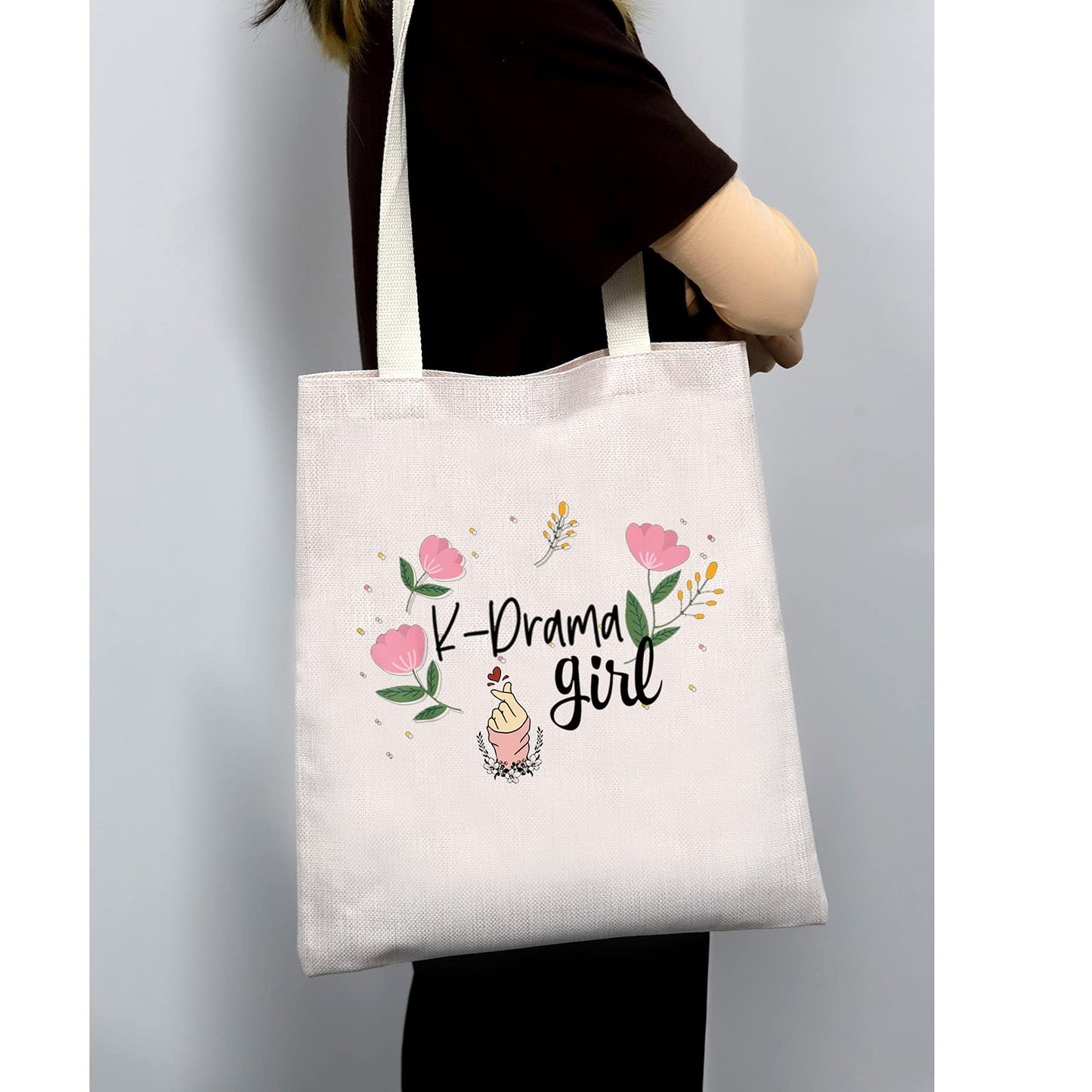 MEIKIUP K-Drama Mama Cosmetic Bag K-pop Merchandise Korean Drama Gift Korean Drama Fan Gift Makeup Bag Gift (K-Drama Tote Bag)