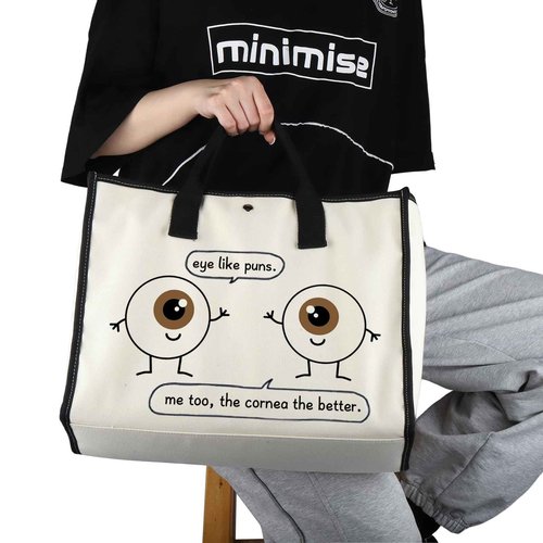 G2TUP Eye Doctor Gift Eye Like Puns Makeup Bag Optometrist Ophthalmologist Cosmetic Bag Optician Gift Optometry Zipper Travel Bag (Eye Like Puns TT)