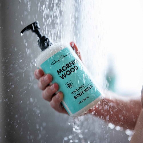MARLOWE. No. 069 Morning Wood Mens Body Wash 15 Fl Oz, Moisturizing Natural Willow Bark & Green Tea Extracts, Refreshes, Santal Scent