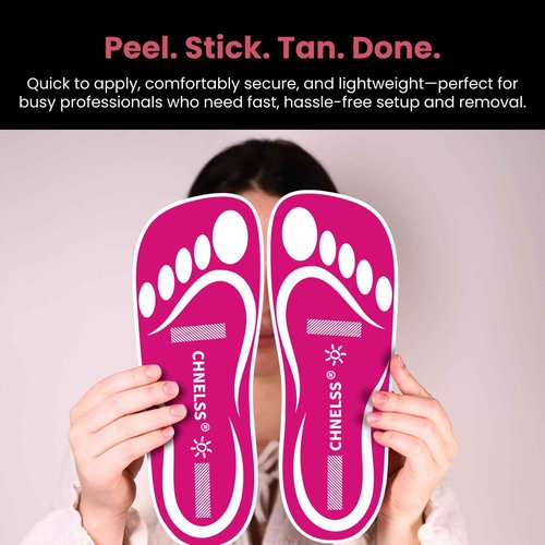 Disposable Spray Tan Feet Pads Protectors for Tanning Hygienic & Comfortable Feet for Spray Tanning - Spray Tan Foot Covers for Tanning Tent(Pink, 120 Pairs)