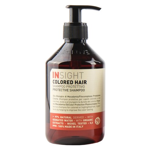 Insight Colored Hair Protective Shampoo with Color-Preserving Phytocomplex & Organic Macadamia Extract for Intense Nourishment & Vibrance, 13.5 Fl. Oz. / 400 mL