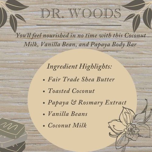 Dr. Woods Coconut Milk Shea Butter Soap, 5.25 oz (Pack of 6)