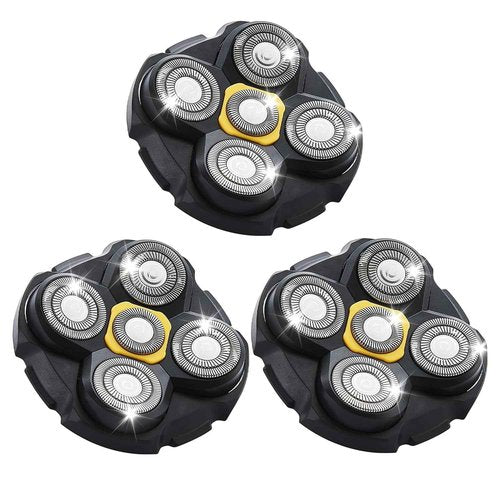 Shaver Replacement Heads Compatible with Microtouch Titanium Head Shaver, for Bald Men 3 Pack