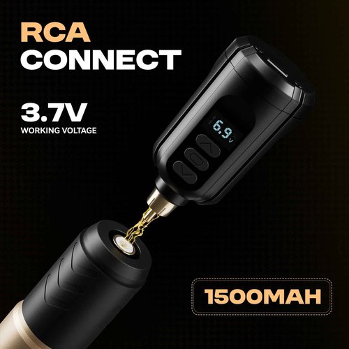 Tattoo Gun Kit Wireless Rotary Tattoo Machine Pen Kit with 1PCS Battery and 20 Pcs Cartridge Needles 7 Colors Ink Complete Tattoo Supplies RN-TK2004-1