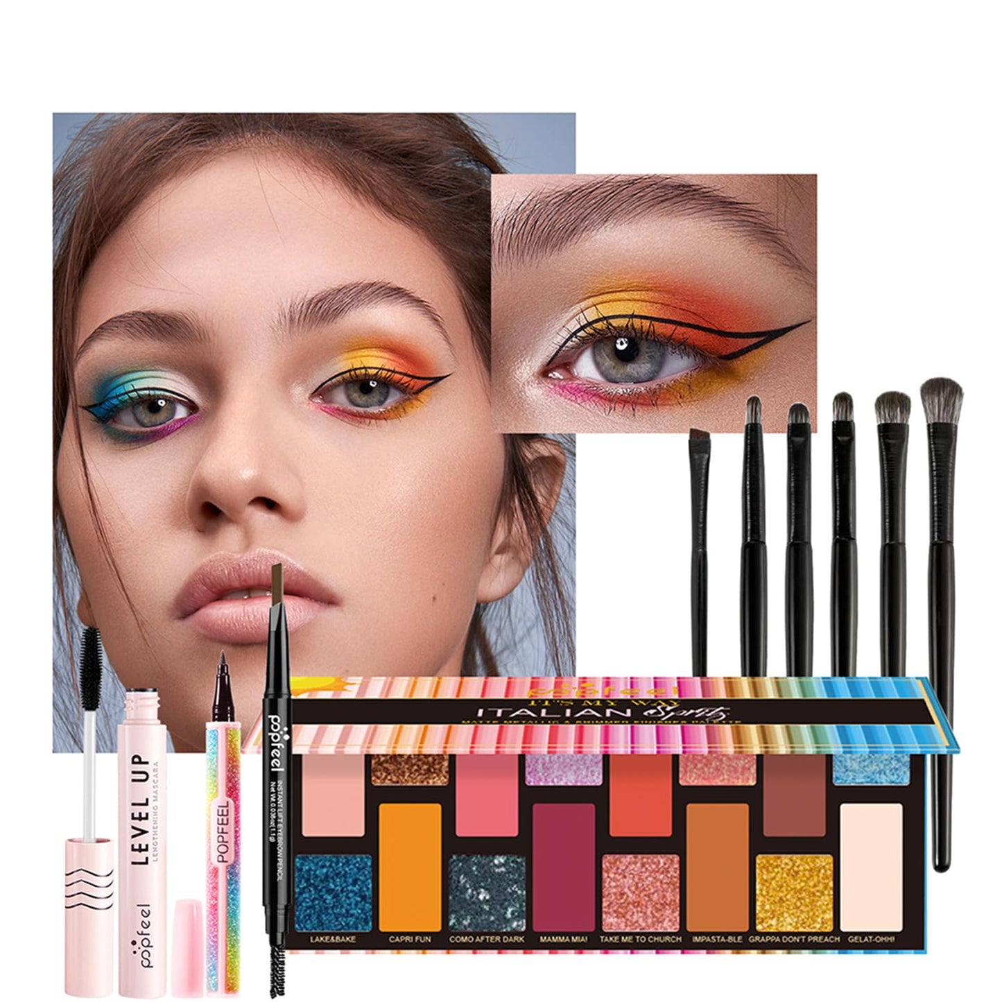 FantasyDay All in One Professional Makeup Kit for Women Girls Holiday Makeup Gift Sets Xmas Essential Bundle Include Eyeshadow Palette Lipstick Blush Concealer Eyeliner Mascara Brush Eyebrow Pencil