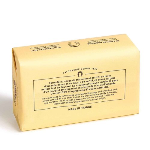 Fer à Cheval Bath Soap Bars, Gentle Perfumed Honey Almond Bar Soap for Men and Women Body Soap, Honey & Almond 125g, Pack of 2