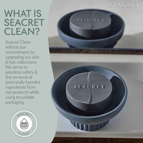 SEACRET MUD SOAP BAR: All-Natural Black Mud Bar Soap, Enriched with Guinness Kernel Oil, Witch Hazel & Sea Salt for Cleaning, Exfoliating, Detoxifying Face & Body, Normal to Oily Skin, 3 Pack, 4.4 Oz