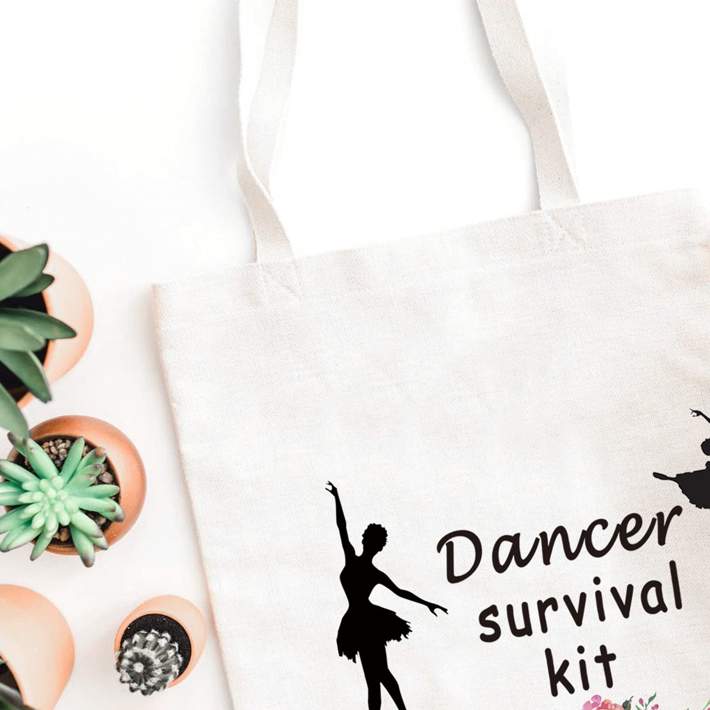 WCGXKO Dancer Survival Kit Dancer Gift Zipper Pouch Makeup Bag for Dance Instructor Dance Recitals and Dance Teams (Dancer Survival tote)