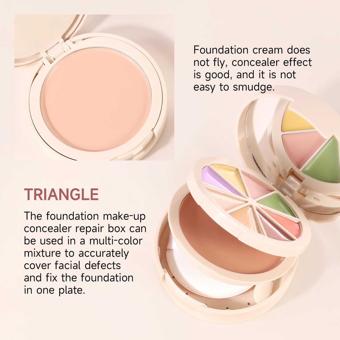 Professional Makeup Cream Contour Palette, Joyeee 8 Colours Concearler Full Coverage & Makeup Brush Set Contour Concearler Palette Contouring Face Make Up Gift for Women Girls