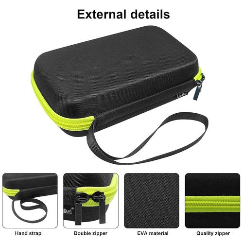 LinMei Travel Shaver Case Compatible with One Blade QP2724/90 QP2834/70 QP2630/72 Hybrid Electric Trimmer Hard Portable Storage Carrying Case for Shavers and Accessories