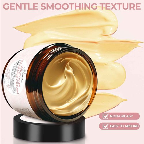 Wild Yam Cream 4oz, Organic Balancing Cream for Women, Deep Nourishment and Hydration, Made With Wild Yam Root, Chaste Tree Berry and Red Clover