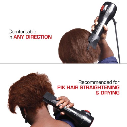 RED by Kiss Handle-Less 2200W Ceramic Tourmaline Hair Dryer with Comb Attachements and Heat Protector Spray