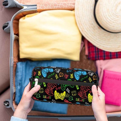 Bardic Travel Toiletry Bag for Boys, Video Games Waterproof Hanging Dopp Kit for Men, Shaving Bag with Large Capacity for Travel,Sports Shower