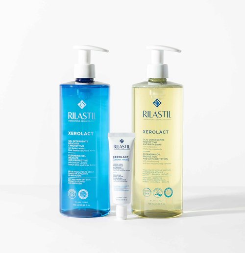 Rilastil Xerolact - Gel Limpiador Reparador para Piel Seca con Tendencia al Rascado e Irritación, 750 Mililitros