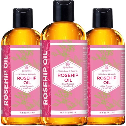 Leven Rose Rosehip Seed Oil for Face 16 oz - Pure Rosehip Oil for Face - Unrefined Cold Pressed Rose hip for Body - Nighttime Face Moisturizer for Hair, Skin & Nails