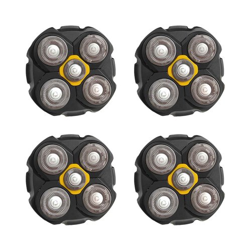 Replacement Heads Compatible with Microtouch Titanium Electric Head Shaver, Titanium Razor Replacement Blades For Micro touch Head Shaver, Hypoallergenic Hair Clippers Blades For Bald Men - 4 Pack