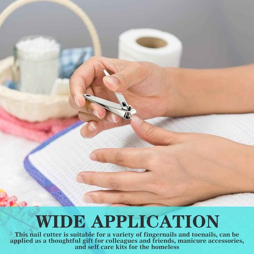 200 Pieces Nail Clippers Bulk Stainless Steel Fingernails Cutters Pointed Toenail Trimmers Manicure Pedicure Tool Set with Key Chains for Kids Men and Women