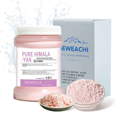 MEWEACHI Jelly Mask For Facials Professional,Spa facial mask Rubber Mask, Moisturizing&Hydrating for Wrinkles&Acne,23 Fl Oz Jar Face Mask SkinCare,Natural Gel Face Masks Facial Mask (Himalayan salt)