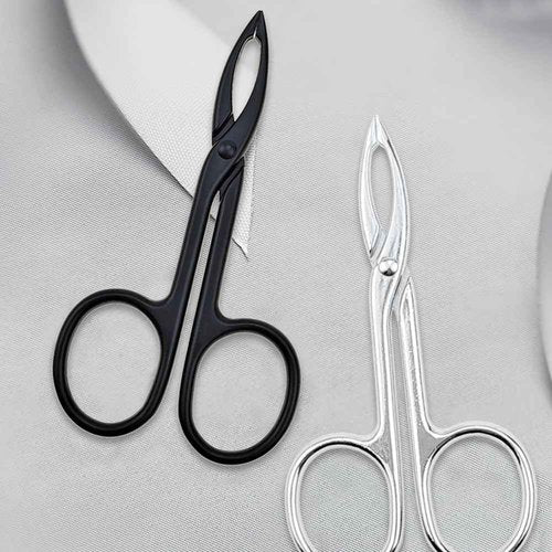 4 PACK Tweezers Scissor Straight Tip Brow Scissors for Hair Plucker Remover Facial Hair Eyebrows Care Plucker(Silver and Black)