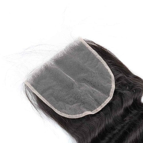 Sent Hair Remy Human Hair 5x5 Lace Closure with Baby Hair Loose Deep Wave Unprocessed Virgin Human Hair Free Part Natural Color 14 inch
