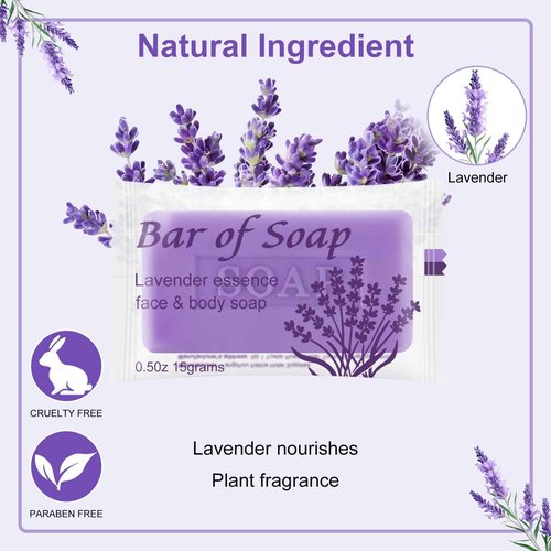 skourvut Bulk Bar Soap Travel Mini Soap Bars Bulk 0.5 oz,Guest Soaps Small for Bathroom,Hotel Soap Bars for Hotel Hospitality Homeless (Lavender,Pack of 150)