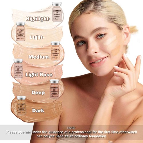BB Facial Glow Starter Kit Hyaluronic Acid Serum Foundation Skincare Mix Kit 0.27oz Hyaluronic Ampoule and Essence Foundation, 12 Vial Pigment Skincare Kit with Serum