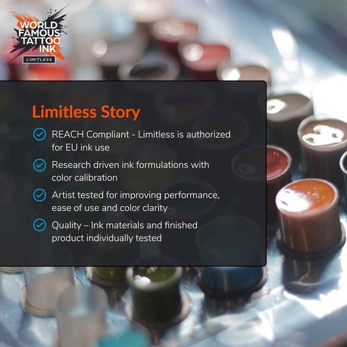 World Famous Tattoo Ink Limitless - Red 2 Tattoo Ink - Professional Tattoo Ink & Tattoo Supplies - Skin-Safe Permanent Tattooing in Bold Shades - Vegan & Non-Toxic (1 oz)