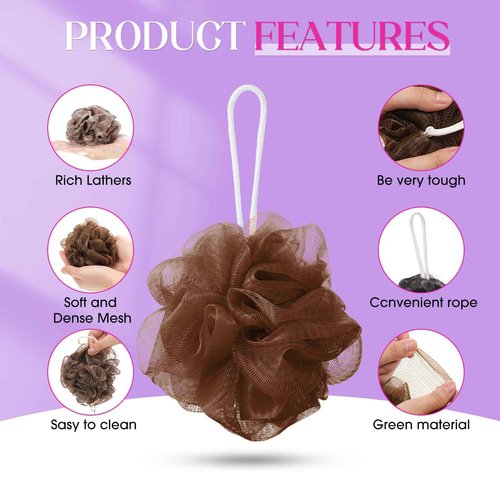Sunnyray 100 Pcs Loofahs Bulk Bath Sponge Shower Luffas Exfoliating Body Scrubber Packs Soft Mesh Loofahs Balls Travel Cleaning Wash Puff Bathing Accessories for Women Men, 20g (Multicolor)