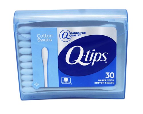 Q-Tips Cotton Swabs - Travel Q-Tips for Beauty, Makeup, Nails and More, Perfect for On The Go, 30 Count - 16 Pack