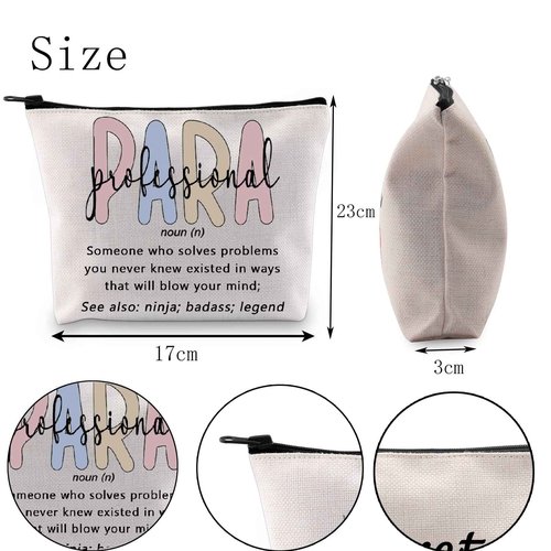 POFULL Paraprofessional Gift Para Teacher Gift Paraprofessional Appreciation Cosmetic Bag (Paraprofessional Cosmetic Bag)