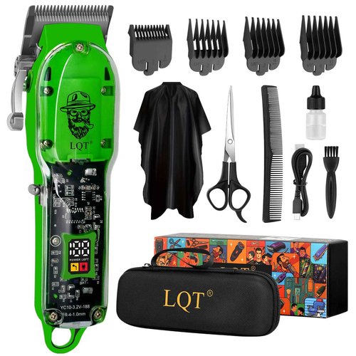 LQT Professional Hair Clippers for Men, Cordless Rechargeable Beard Trimmer & Haircut Kit, Powerful Grooming Tool - Ideal Christmas, Father's Day Gift for Dad, Men