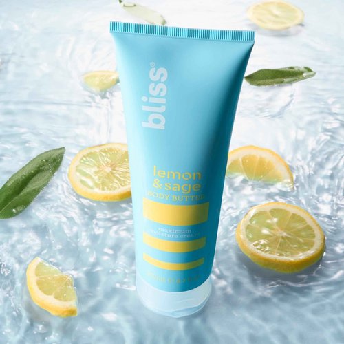 Bliss Seriously Smooth Lemon & Sage Duo: Body Butter Body Scrub | Exfoliate & Hydrate Skincare Set for Soft, Radiant Skin