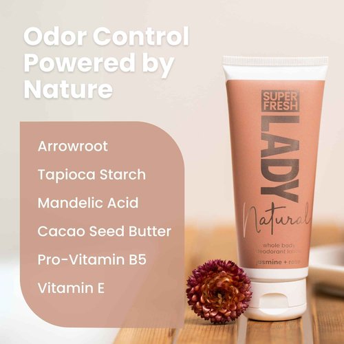 Super Fresh Lady Parts Natural Deodorant for Women Aluminum Free Odor Control for Privates Underboobs Thighs Armpits Skinfolds Jasmine Rose Scent Long Lasting Freshness for Sensitive Care 2 Pack