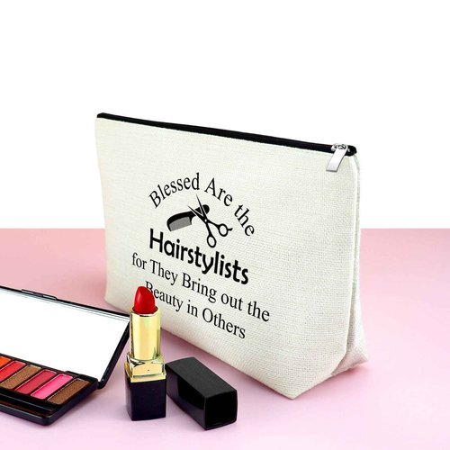 Mxrymvu Hairdresser Gifts Hair Stylist Gifts Makeup Bag Cosmetology Graduation Gift Hair Dresser Gift Cosmetic Bag Appreciation Thank You Christmas Birthday Present for Barbers Travel Makeup Pouch