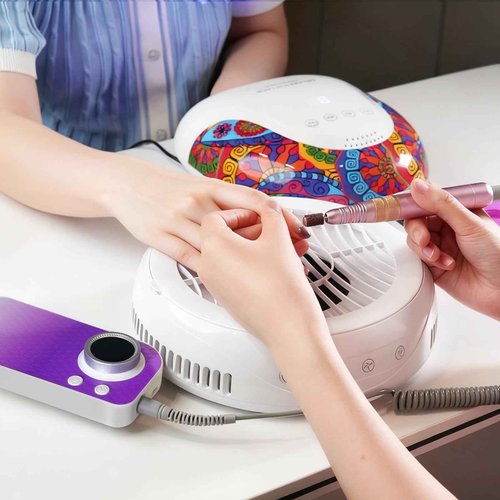 Goodoo Portable Nail Drill Electric File, Professional Rechargeable Nail Drill 35000 RPM with LCD Display for Acrylic Gel Nail, Manicure Pedicure Polishing Nail Grinder for Salon Home Use