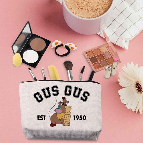 TSOTMO Cartoon Merchandise Fairy Tale Cosmetic Bag Fairy Princess Gift Mouse Gus Makeup Bag For Movie Fans (GUSGUS)