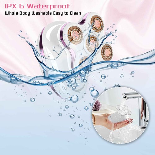 Electric Razors for Women Legs: Rechargeable Body Shaver - Wet Dry Waterproof Hair Remover - Trimmer for Lady Face Arms Public