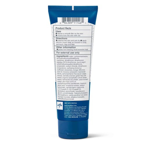 Medline Remedy Clinical Silicone Cream (4 oz Tube), Vanilla Scent, Breathable Film, Soothing, Moisturizing, Nourishing, Hydrating Skin Care, For Cracked, Chapped, Sensitive Skin (Pack of 3)