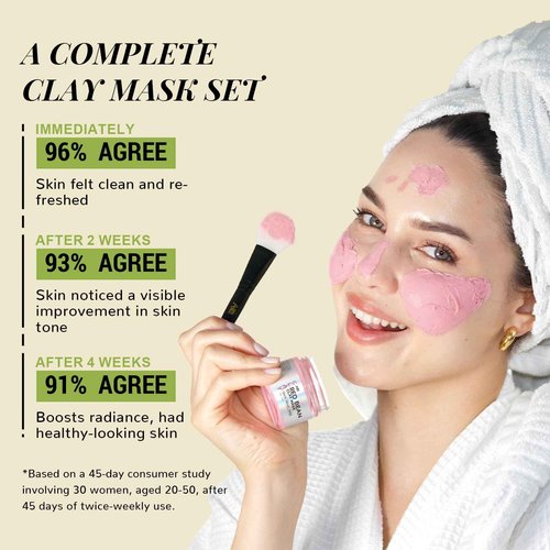 ANAI RUI 3 Pcs Pore Cleansing Face Mask Set,Green Tomato Clay Mask - Turmeric Vitamin C Facial Mask Red Bean Refreshing Pore Mask, 3-in-1 Spa Face Masks Skincare Gift Set 2.5 oz each